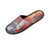 Angels and Devils Fire Volcano Mens Slippers Indoor Washable Lightweight custom-made Slip on Open Toe Home Shoes for Airplane Guests Party sandalias para mujer