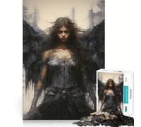 Angels Black Woman 1000 Piece Jigsaws Creative Skill Toy Tight Lock No Loose Pieces Bonding Activity for Loved Ones (50x75cm)
