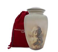 Angel's Blessing Memorial Urn - Urn for Adult Ashes - Decorative - 200LB Capacity with Velvet Bag