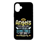 Angels Don´t Always Have Wings Sometimes They Have Whiskers Case for iPhone 16 Plus