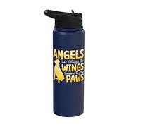 Angels Don't Always Have Wings Sometimes They Have Paws Stainless Steel Insulated Water Bottle