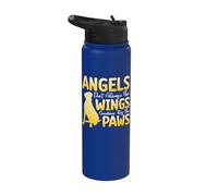 Angels Don't Always Have Wings Sometimes They Have Paws Stainless Steel Insulated Water Bottle