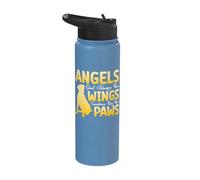 Angels Don't Always Have Wings Sometimes They Have Paws Stainless Steel Insulated Water Bottle