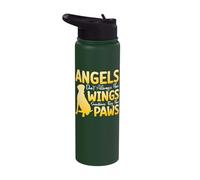 Angels Don't Always Have Wings Sometimes They Have Paws Stainless Steel Insulated Water Bottle