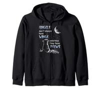 Angels Don't Always Have Wings Sometimes They Have Paws Zip Hoodie