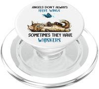 Angels Don't Always Have Wings They Have Whiskers Cat PopSockets PopGrip for MagSafe