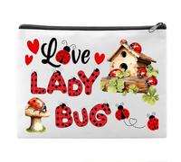 Angel's Draw Home Sport Makeup Bag Cute Small Animal Cosmetic Bags for Women, Travel Toiletry Bag Large Capacity Zipper Makeup Pouch, Purse Organizer Pouches, 05-Ladybug, Large Capacity Aesthetic