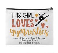 Angel's Draw Home Sport Makeup Bag Cute Small Animal Cosmetic Bags for Women, Travel Toiletry Bag Large Capacity Zipper Makeup Pouch, Purse Organizer Pouches, 01-Gymnastics, Large Capacity Aesthetic