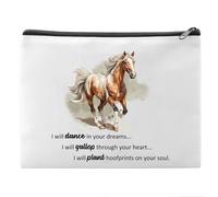Angel's Draw Home Sport Makeup Bag Cute Small Animal Cosmetic Bags for Women, Travel Toiletry Bag Large Capacity Zipper Makeup Pouch, Purse Organizer Pouches, 07-Horse 1, Large Capacity Aesthetic