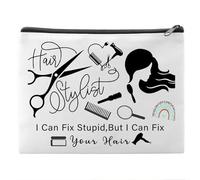 Angel's Draw Home Sport Makeup Bag Cute Small Animal Cosmetic Bags for Women, Travel Toiletry Bag Large Capacity Zipper Makeup Pouch, Purse Organizer Pouches, 04-Barber, Large Capacity Aesthetic