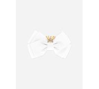 Angels Face Girls Big Bow with Crown in White - White - One size
