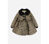 Angels Face Girls Harmony Leopard Coat in Black - Beige - 4 - 5 Yrs