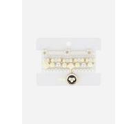 Angels Face Girls Pearl and Pendant Bracelet Set in White - White - One size
