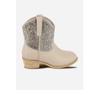 Angels Face Girls Rio Crystal Cowboy Boots in Beige - Beige - EU 34 UK 2
