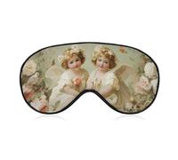 Angels-Floral Soft Sleep Mask Funny Eye Shade Blindfold Eyemask for Travel Sleeping