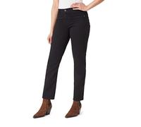 Angels Forever Young Women's 360 Sculpt Mid-Rise Straight Ankle Jeans, Jet Black, 12
