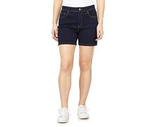 Angels Forever Young Women's 360 Sculpt Mid Thigh Shorts Denim, Rinse, 16