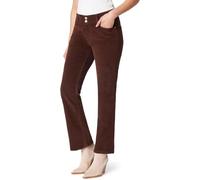 Angels Forever Young Women's Curvy Bootcut Mid-Rise Corduroy Pants (Available in Plus Size), Chestnut, 12