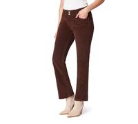 Angels Forever Young Women's Curvy Bootcut Mid-Rise Corduroy Pants (Available in Plus Size), Chestnut, 14