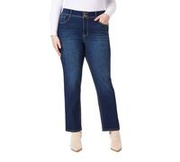Angels Forever Young Women's Curvy Straight Mid-Rise Jeans, Bora, 14