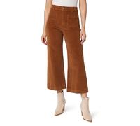 Angels Forever Young Women's Everflex Classic Patch Pocket High-Rise Wide Leg Stretch Corduroy Pants Jeans, Teak, 6