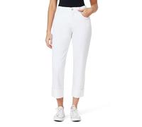 Angels Forever Young Women's Forever Deep Roll Cuff Ankle High-Rise Jeans, White, 14