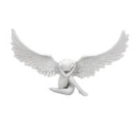 Angels Freedom Figurine - Retro Resin Angel Wing Statue, Peaceful Thinker Ornament for Church, Yard, Patio, Garden, Courtyard - Perfect for Prayer & Garden Décor