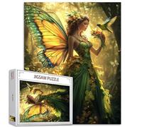 Angels in Forest Jigsaw Puzzles for Adults 1000 Pieces Magical Glistening Fairy DIY Puzzles for Challenging Family Activity Games Home Wall Decor Art Craft Unique Gifts 20x27 Inches