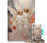 Angels Jigsaw Puzzle 1000 Pieces Mental Focus Game Precision Cut Smooth Edges Absorbing Activity for Quiet Nights (50x75cm)
