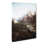 Angels Landing Trail In Zion National Park Utah Canvas Print | Gallery Wrapped 30mm Frame Wall Art | 20x14 inches | Ready to Hang | Modern Landscape Picture | Living Room Bedroom Lounge Office