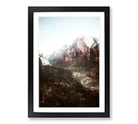 Angels Landing Trail in Zion National Park Utah Framed Print | A2 Black Framed Wall Art | Ready to Hang | Modern Nature Picture | Living Room Bedroom Lounge Office