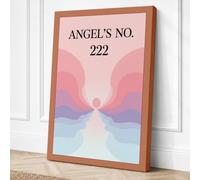 Angel's Number 222 Minimalist Canvas Wall Art Print 36x24 Inch (91 x 61 cm)