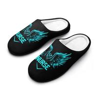 Angels Nurse Breathable Slippers Women Slip On Winter Warm House Slippers Shoes Bedroom 11-12(42-43)