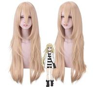 Angels Of Death Ray Rachel Gardner Cosplay Wig For Women 80Cm Blonde Long Straight Synthetic Hair Wigs Anime Costume Party Wig