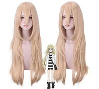 Angels Of Death Ray Rachel Gardner Cosplay Wig For Women 80Cm Blonde Long Straight Synthetic Hair Wigs Anime Costume Party Wig