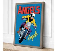 Angels on Wheels Vintage Canvas Wall Art Print 24x16 Inch (61 x 41 cm)