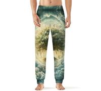 Angels Spiritual Tree And Life Men's Pajama Pants Lightweight Pjs Bottoms Lounge Pants Sleepwear Soft
