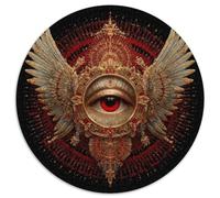 Angel's Third Eye Jigsaw Puzzles. 1000pcs (67.5x67.5cm) Red Whimsical Challenge Toy for Educational Games Gifts
