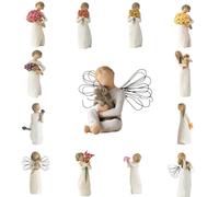 Angels Tree Willow Figurine Embrace Pet Sculpture Statue Artware Decoration