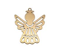 Angels Watching Over Me Charms For Wire Wrapping Crafts, 57x46mm, Antique Gold Color, 2 Pieces