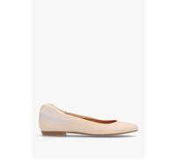 Angels Wings Beige Metallic Leather Ballet Pumps - Beige Leather / 38