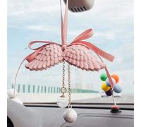 Angel's wings car aromatherapy outlet, car air freshener hanging- great gift idea (Pink)
