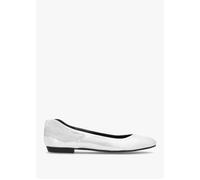 Angels Wings Silver Metallic Leather Ballet Pumps - Silver Leather / 40
