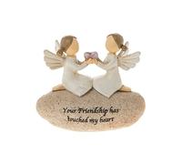 Angels Your Friendship Has Touched My Heart Sentimental Pebble Gift,White