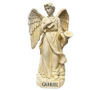 AngelStar Archangel Gabriel - Ivory White Figurine/Statuette 4.5" - Indoors or Outdoors