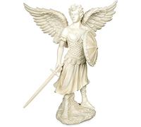 AngelStar Archangel Michael Figurine, Metal, Multi-Colour, 26.5 x 19 x 31.5 cm