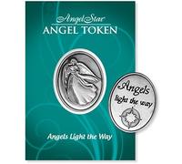 Angelstar Light The Way Angel Token, Metal, Multi-Colour, 8.5 x 6 x 0.3 cm