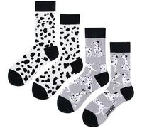 Angelteers Cute Cartoon Animal Crew Socks Novelty Funny Casual Cotton Calf Socks, Dalmatian, One size