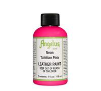 Angelus Acrylic Leather Paint- 118.3ml Neon Tahitian Pink