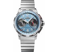 Angelus Chronodate Titanium Storm Blue Bracelet Watch AGS-023